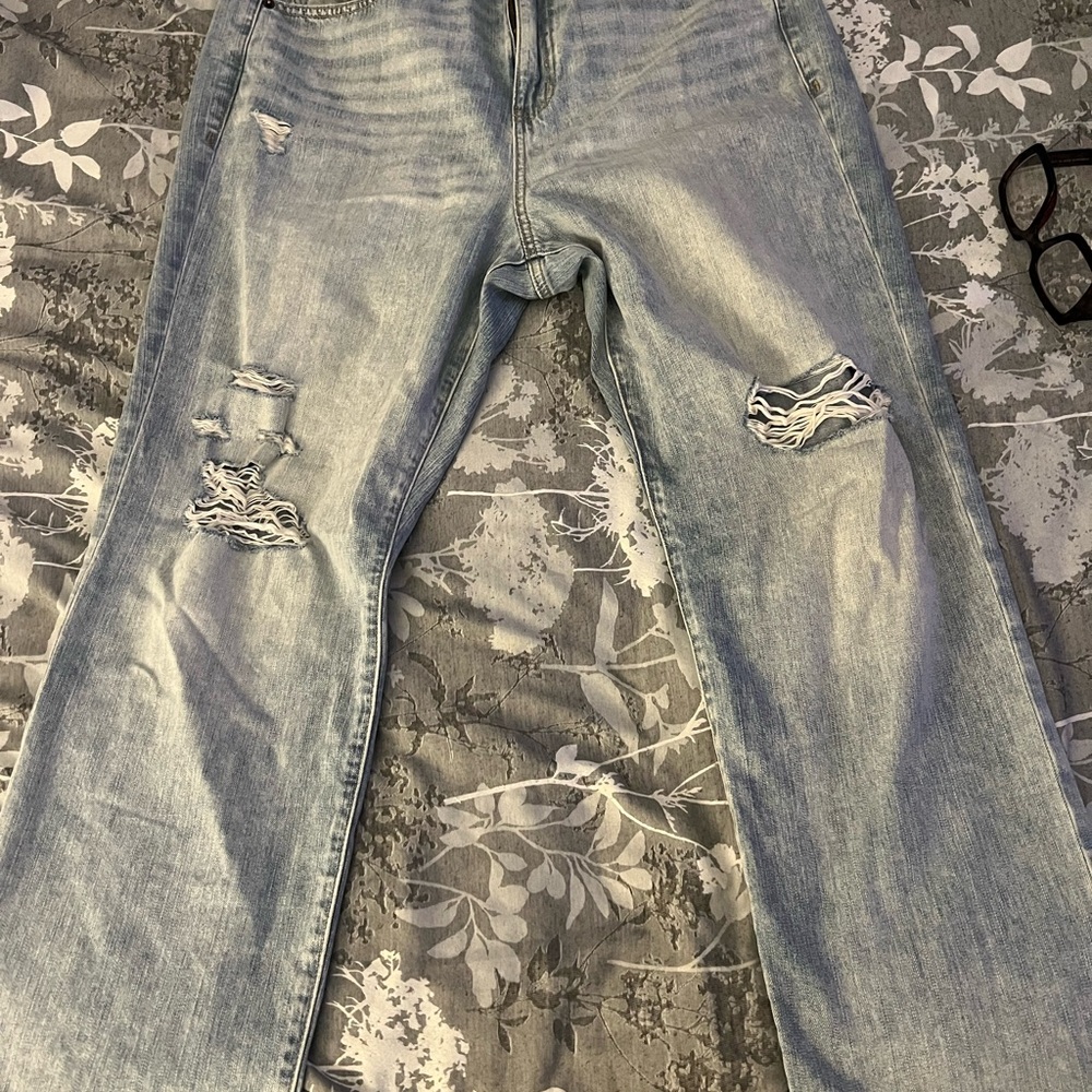Casual Light Blue Boyfriend Jeans